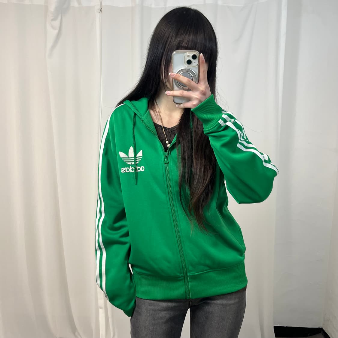 Adidas Green Flack Track Jacket 상품이미지1