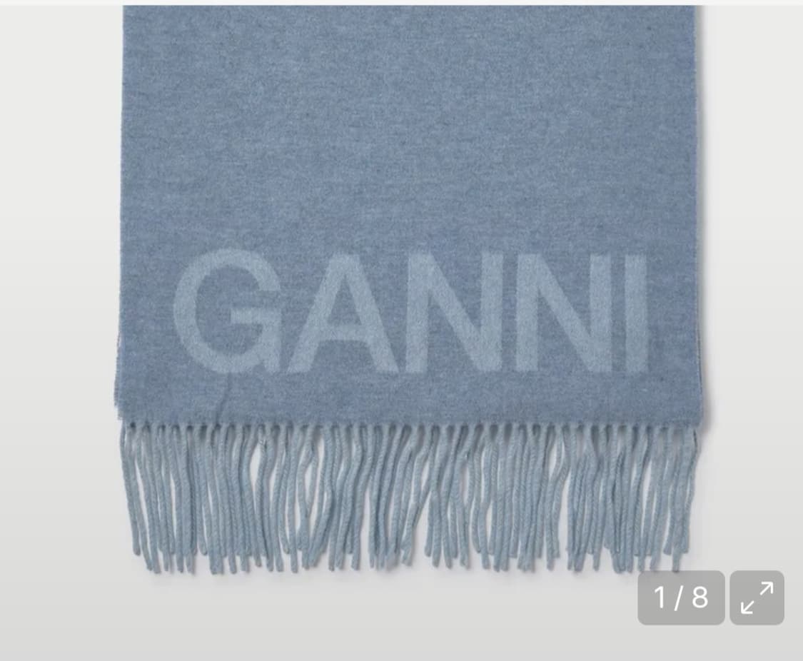 GANNI 가니 로고 프린지 머플러 상품이미지2