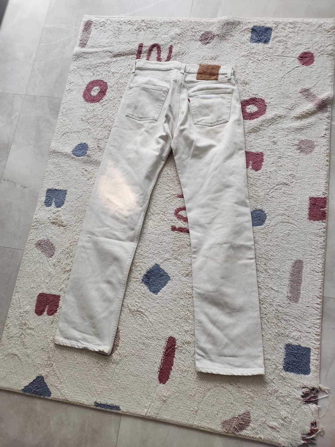 90's 리바이스 501 화이트 데님 상품이미지2