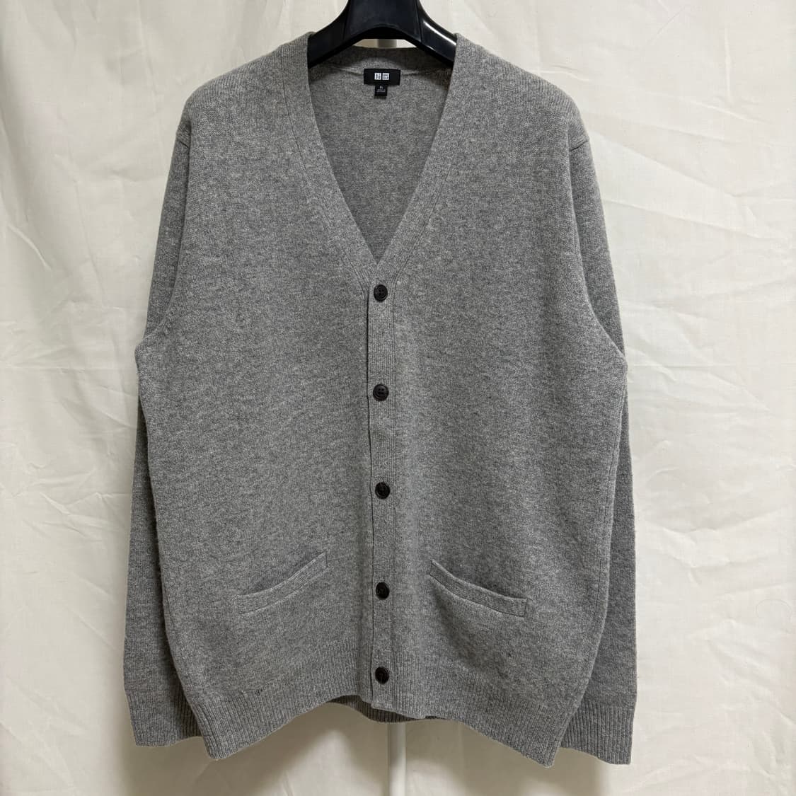 유니클로 램스울 가디건 / 그레이, XL 상품이미지1