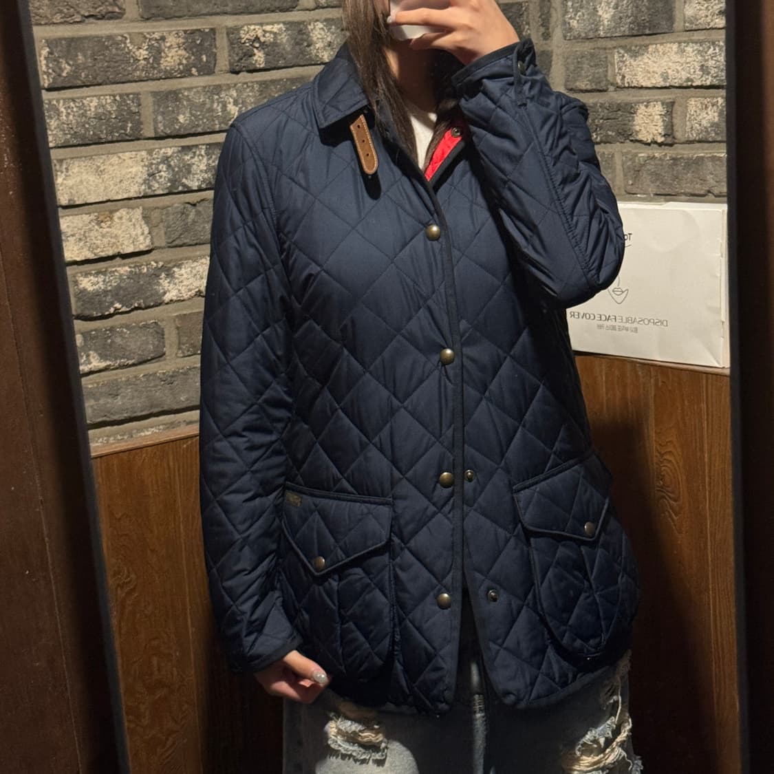 XS) 폴로 랄프로렌 우먼 네이비 클래식 퀼팅 자켓 상품이미지10