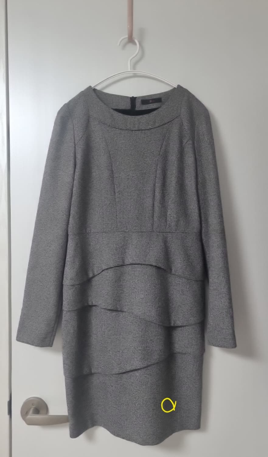 JJ지고트 JIGOTT 그레이 원피스 하객룩 (벨트 탈부착 가능) 상품이미지1