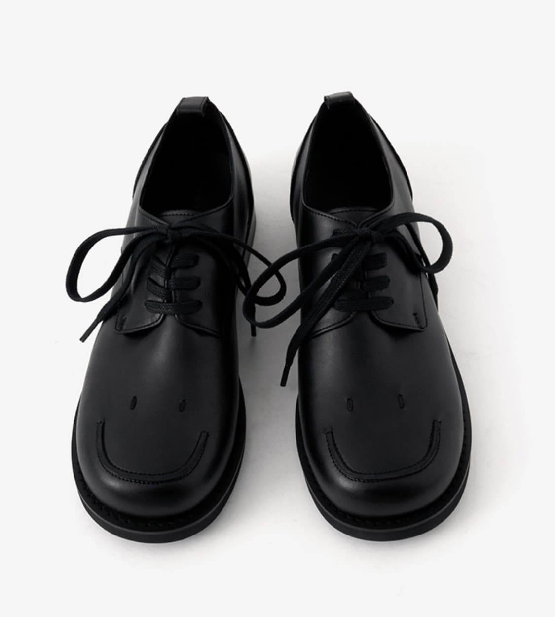 새상품(235)로맨틱무브 스마일 더비슈즈 블랙 상품이미지1