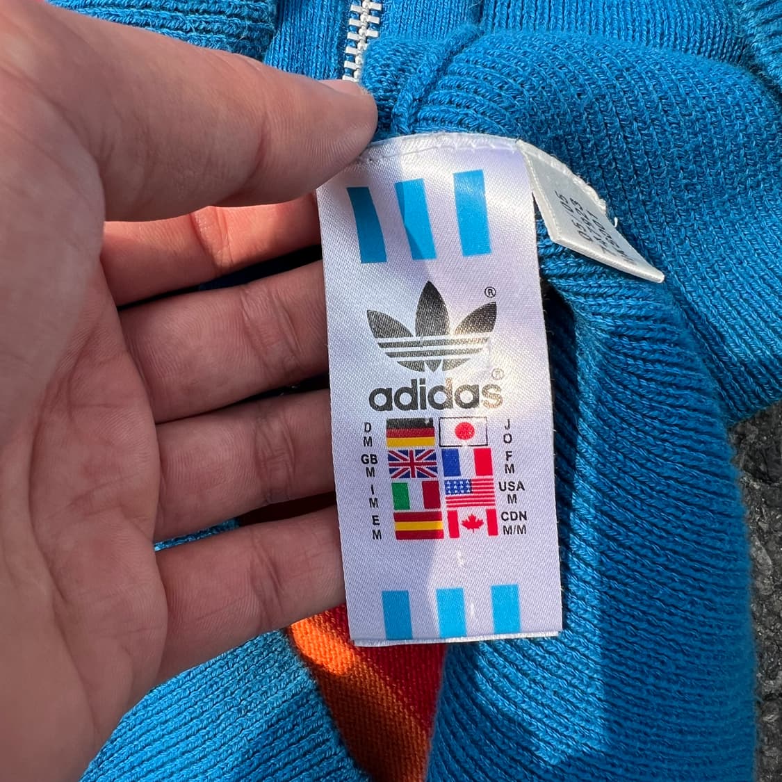 00‘s 아디다스 컬러블럭 집업 니트 상품이미지8