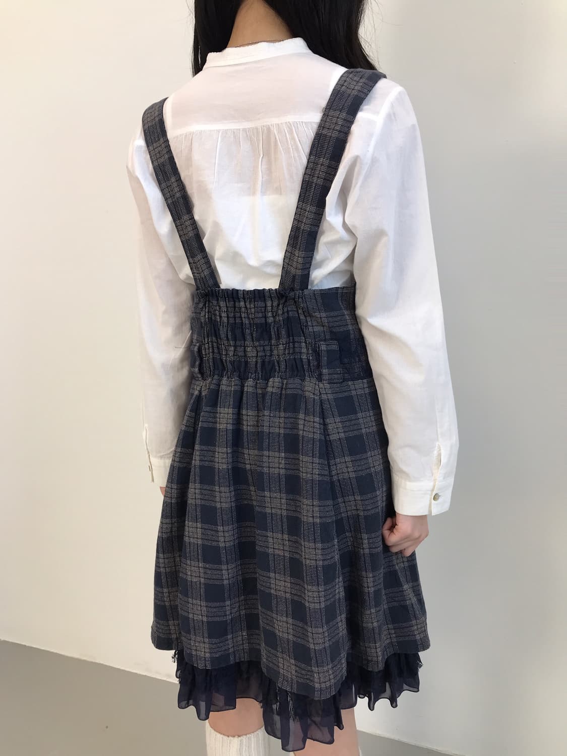 axes femme Plaid Layered Skirt Dress 상품이미지5