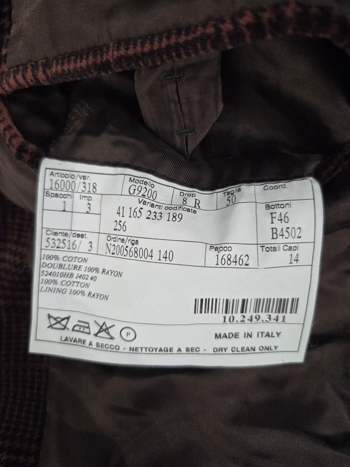 HERMES 에르메스 남성 코듀로이 체크 블레이저 상품이미지10