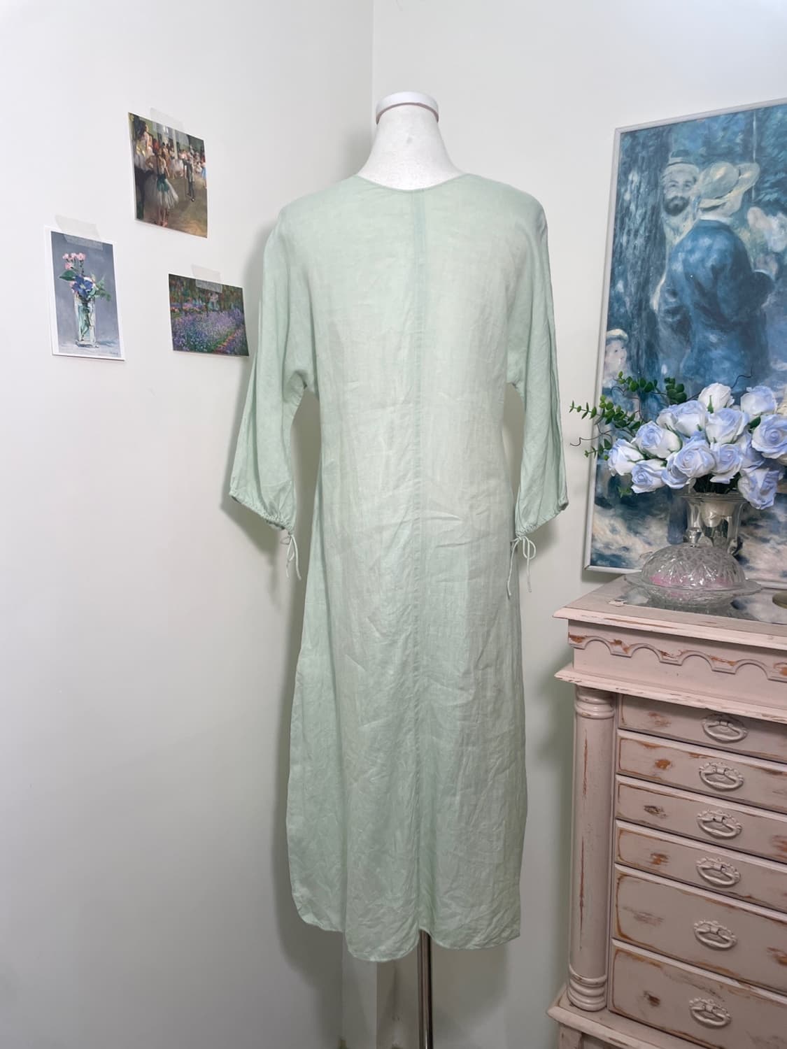 mint melange v-neck 100%linen summer opc 상품이미지3