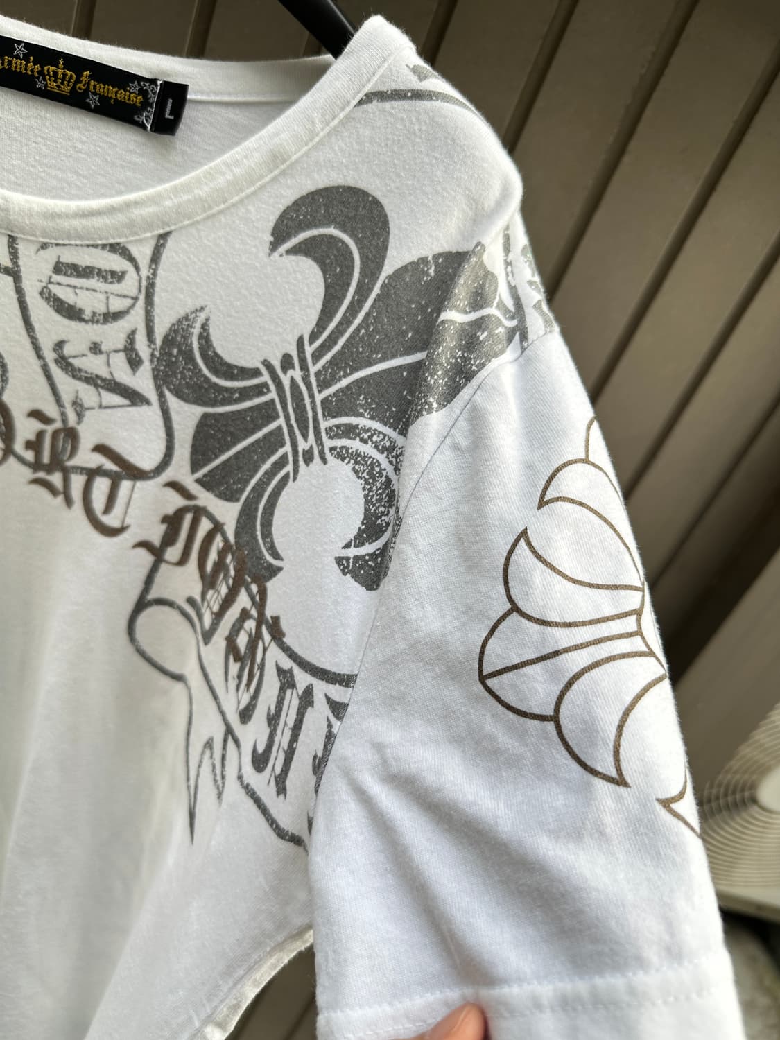Gothic punk cross lettering fake layered 상품이미지7