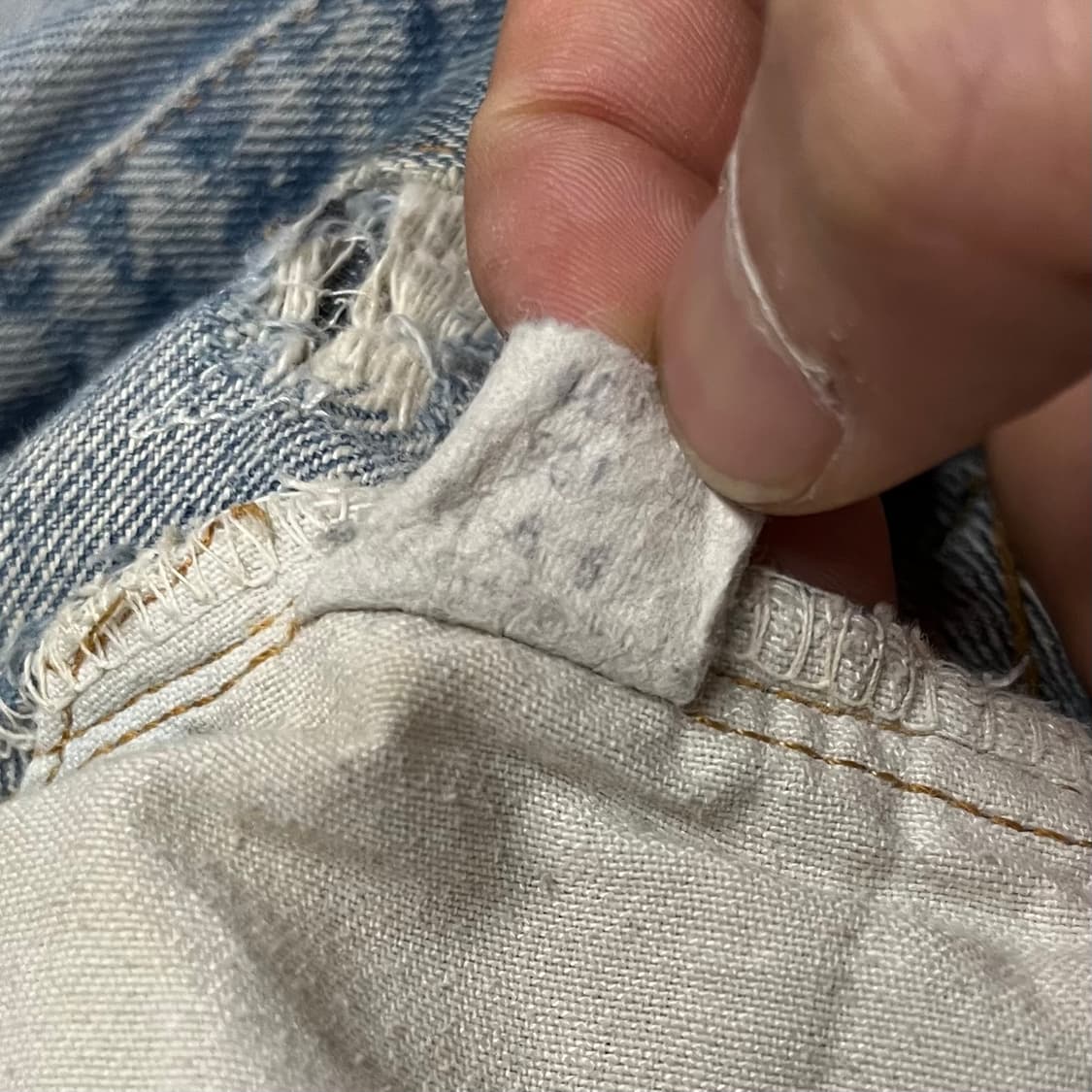 70s Levis501 66전기 셀비지 데님 (35“) 상품이미지8