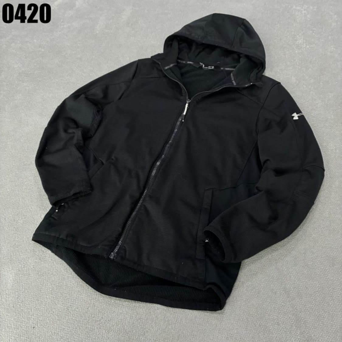 언더아머 블랙 후드 집업 자켓 s 상품이미지1