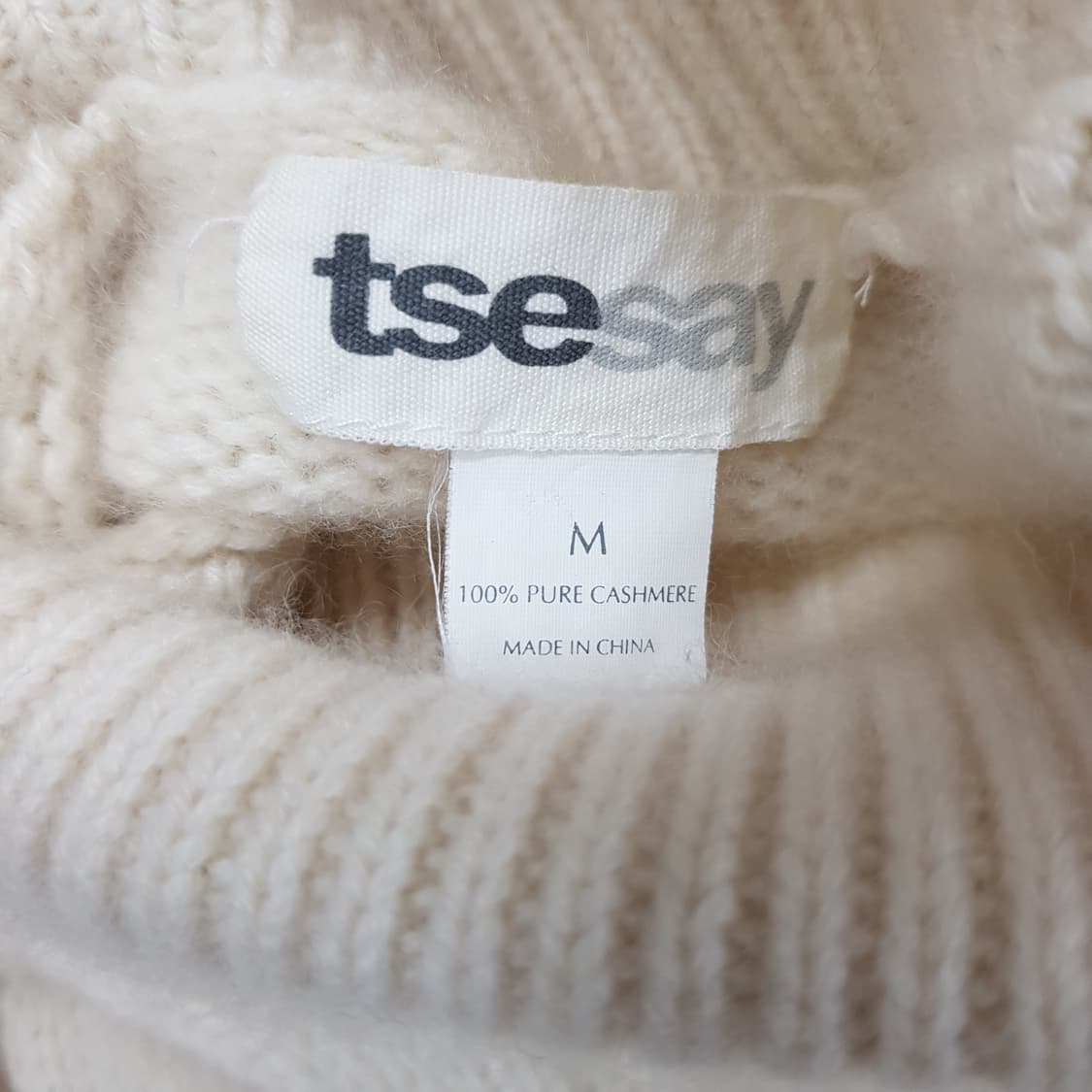 tsesay 캐시미어 100% 케이블 터틀넥 니트 M사이즈 상품이미지5