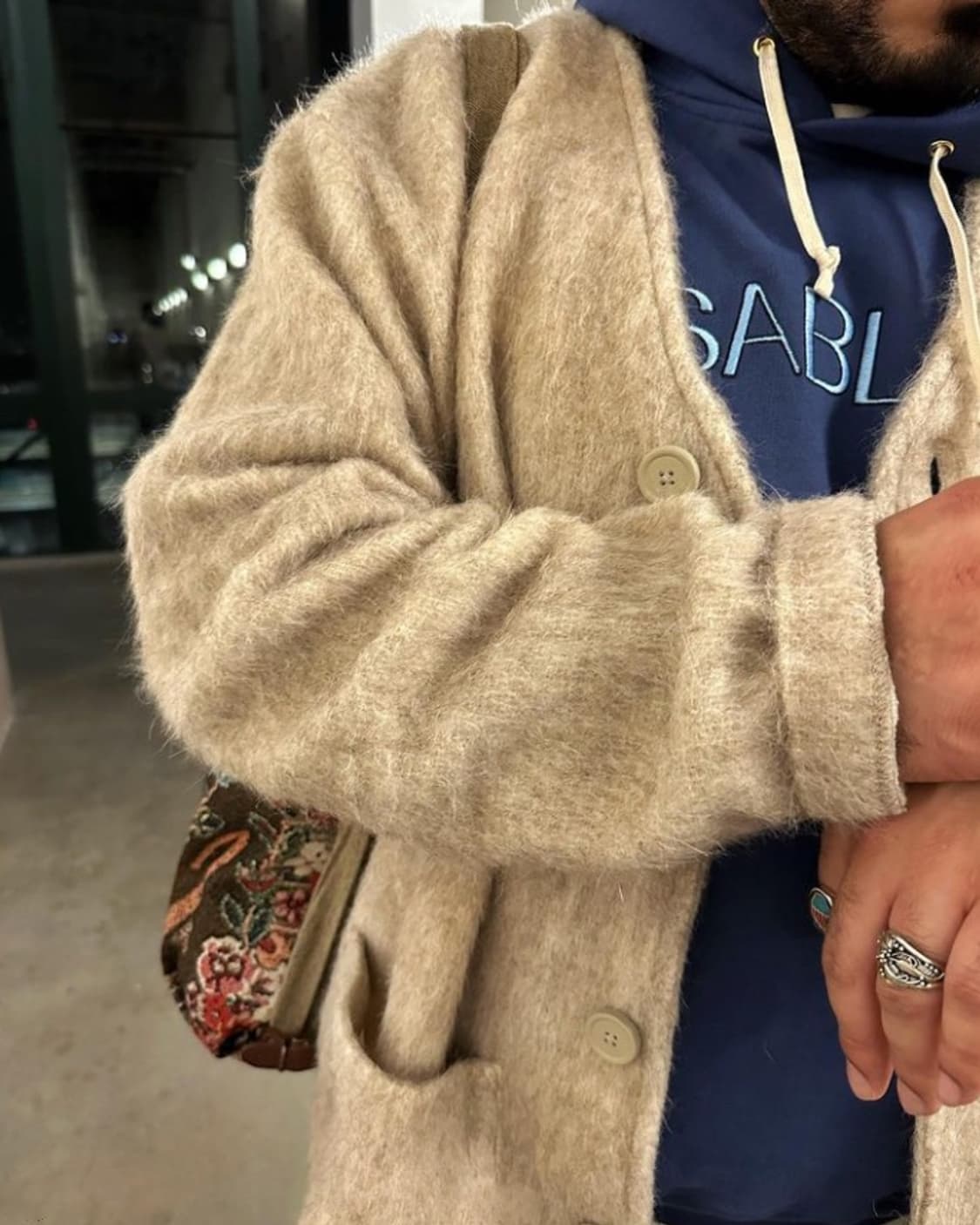 [새제품]아워레거시 모헤어 가디건 베이지_50 상품이미지4