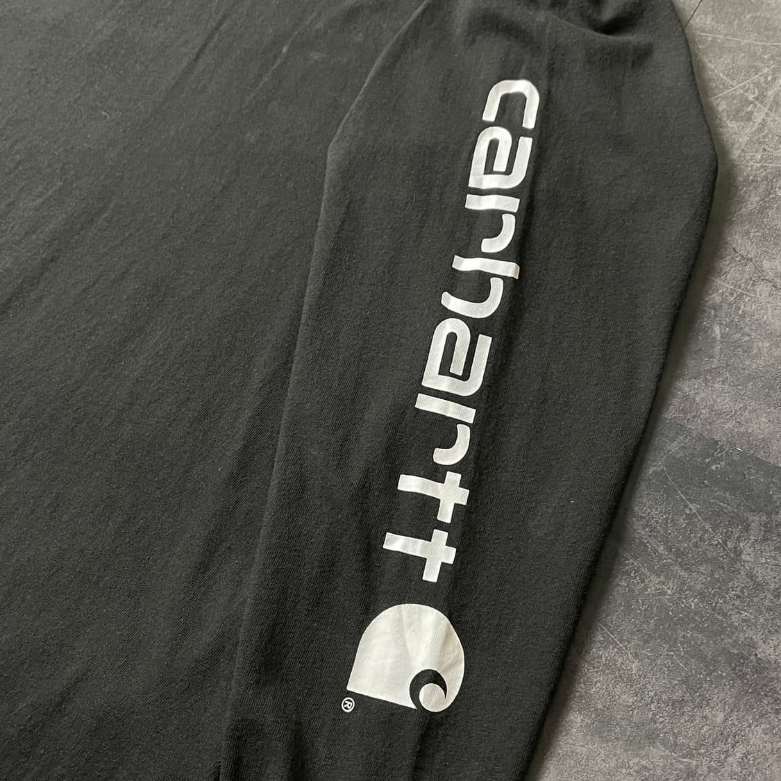 CARHARTT 칼하트 빈티지 블랙 코튼 긴팔 티셔츠 A00491 상품이미지4