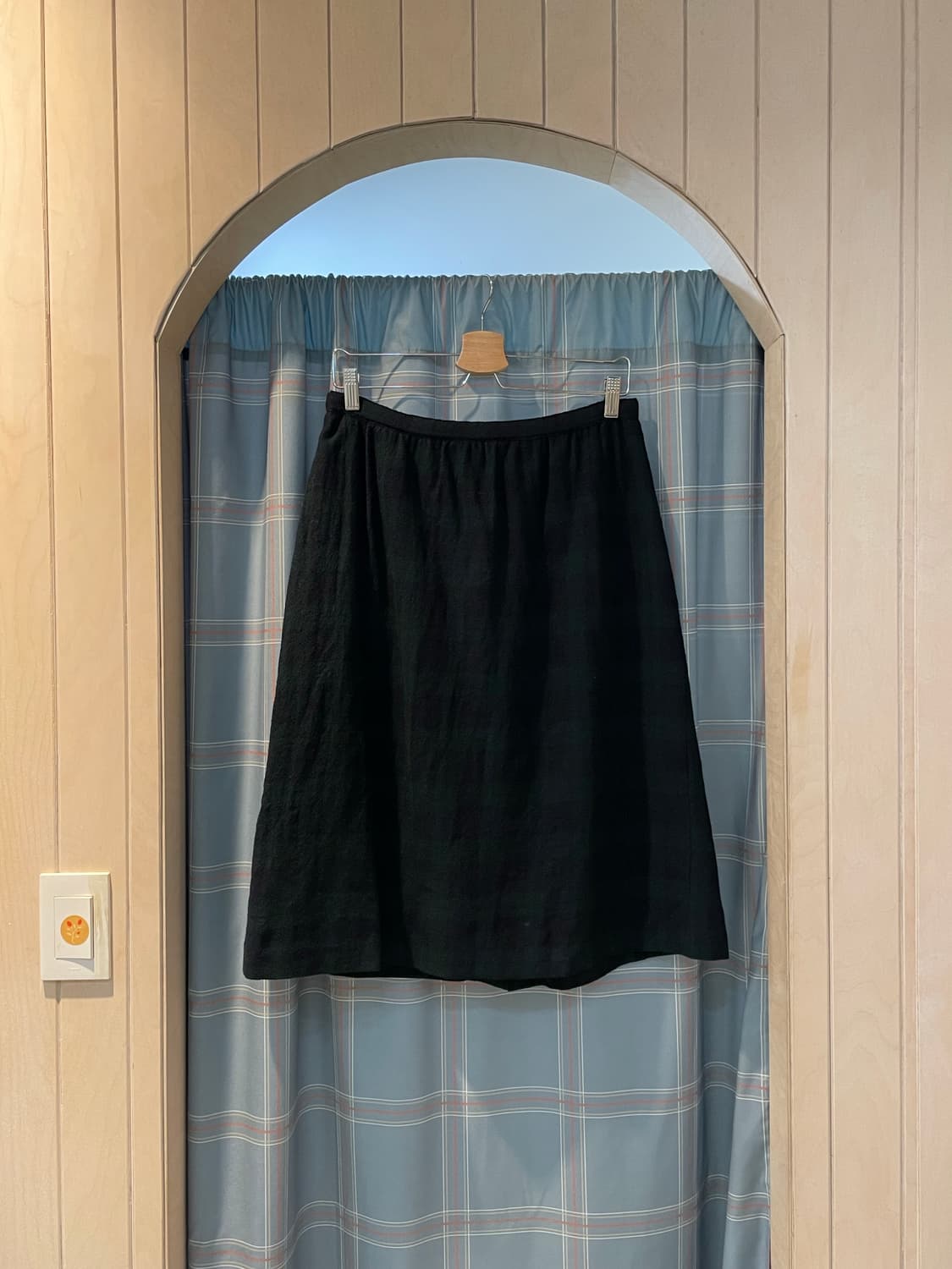 일본빈티지 체크 버튼스커트  상품이미지4