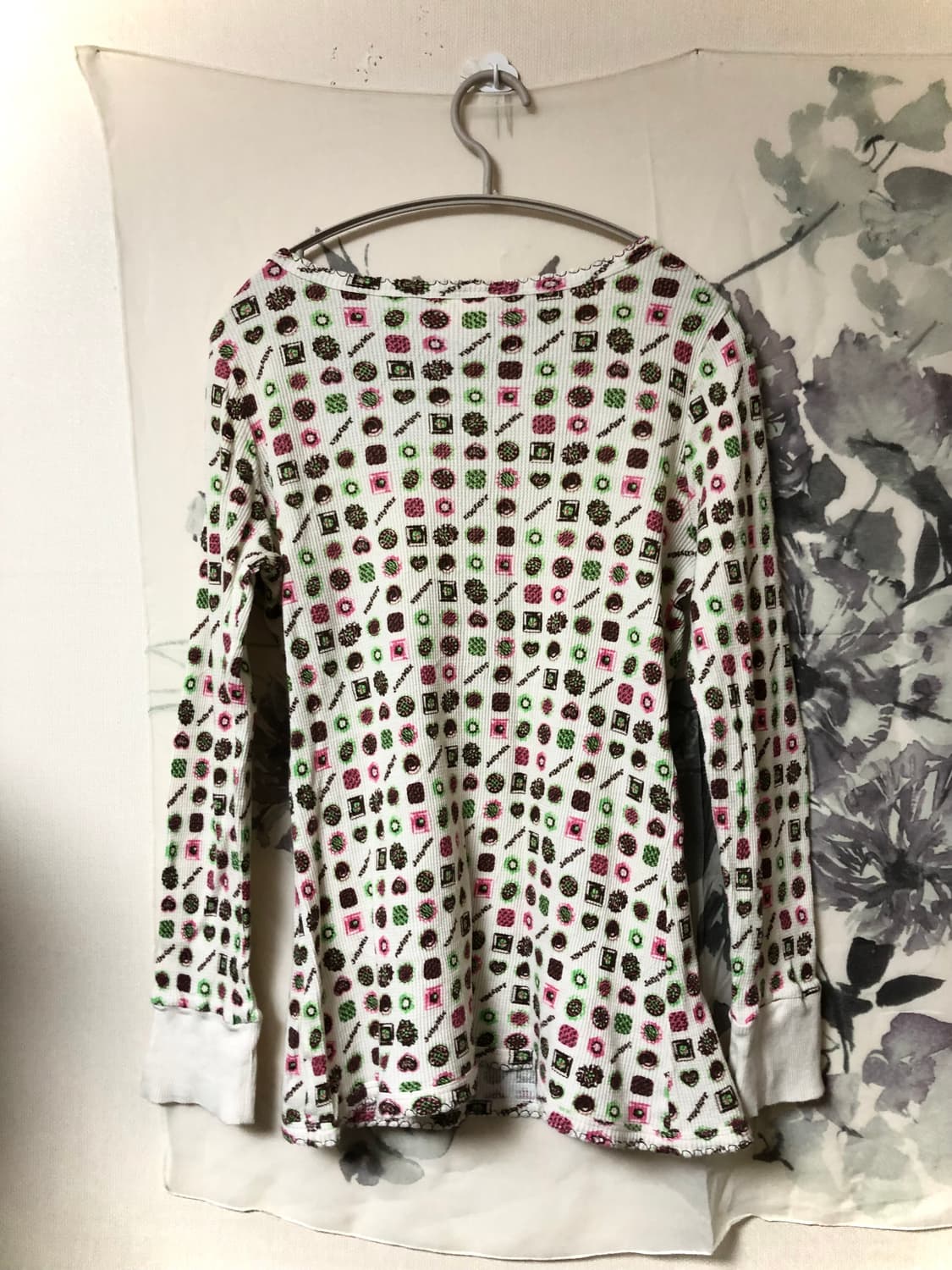 빈티지 젤리믹스 갸루 패턴 긴팔 롱슬리브 상품이미지2