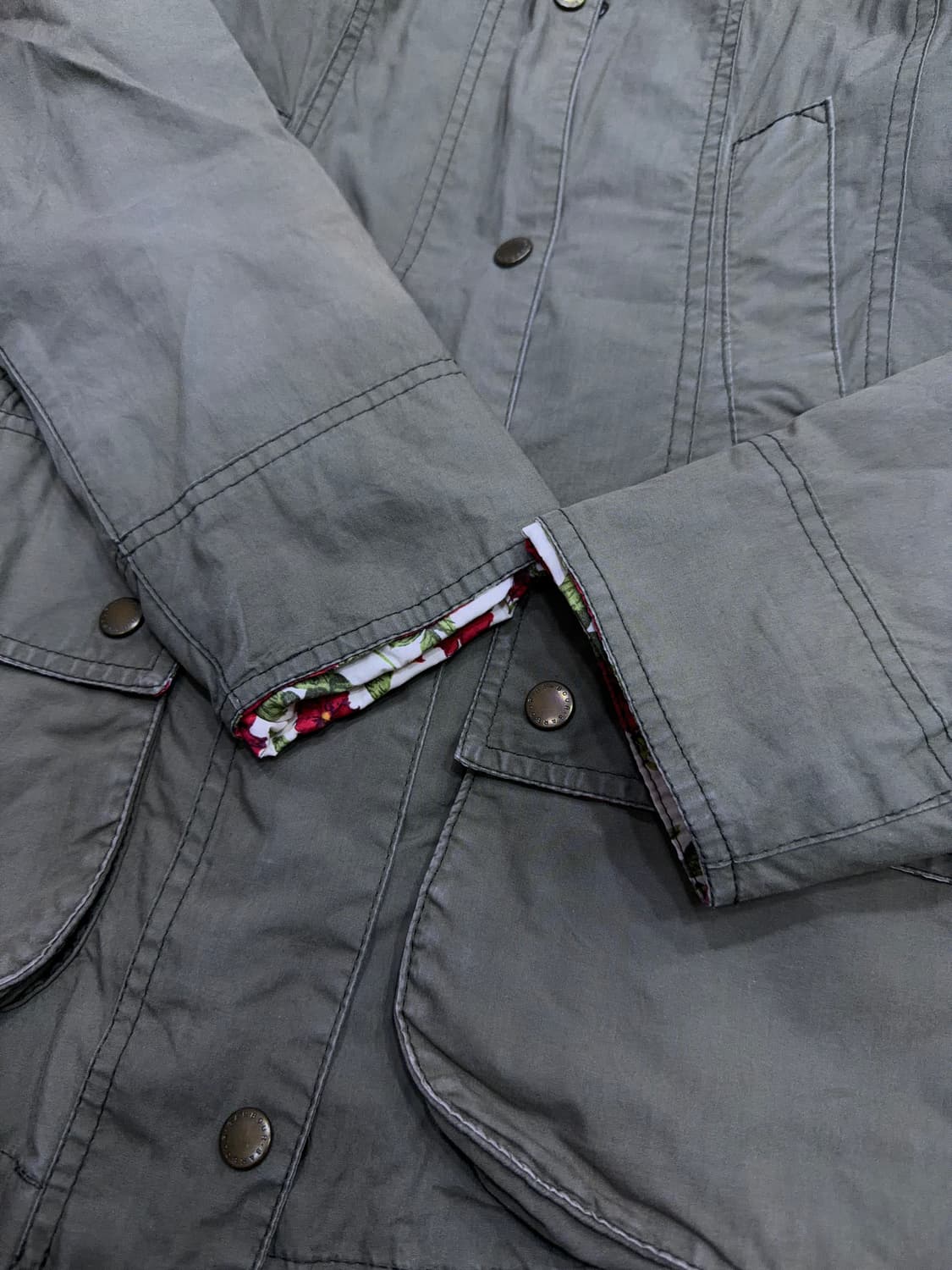 바버 로즈 비드넬 논왁스 자켓 올리브 UK8 상품이미지6