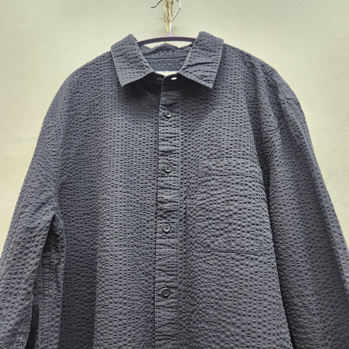 자라 ZARA 원포켓 시어서커 셔츠 L(XL) 상품이미지2