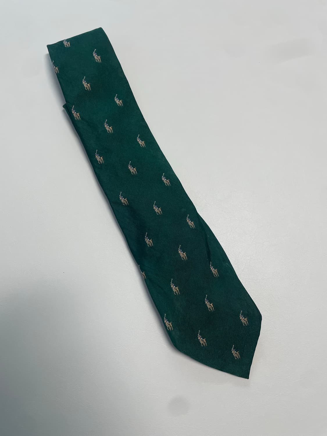 폴로 로고 실크 넥타이 상품이미지1