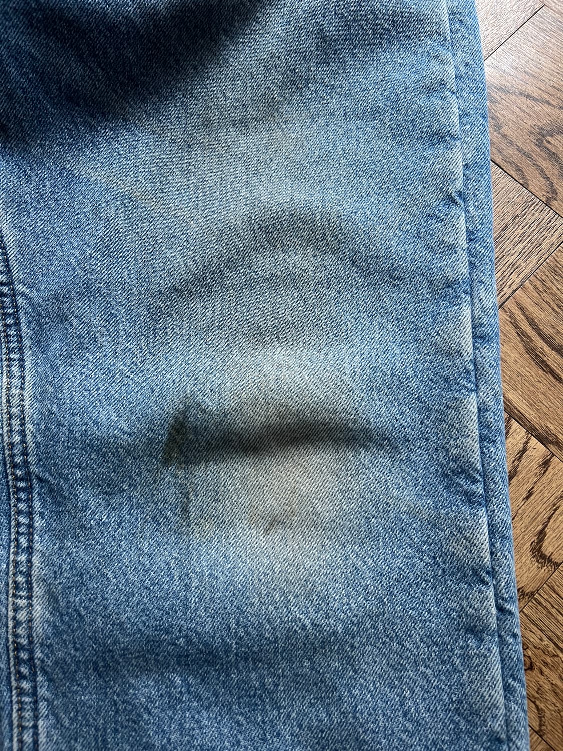 [32]칼하트 USA 플리스 라이닝 더티워싱 워크 데님 팬츠 상품이미지4