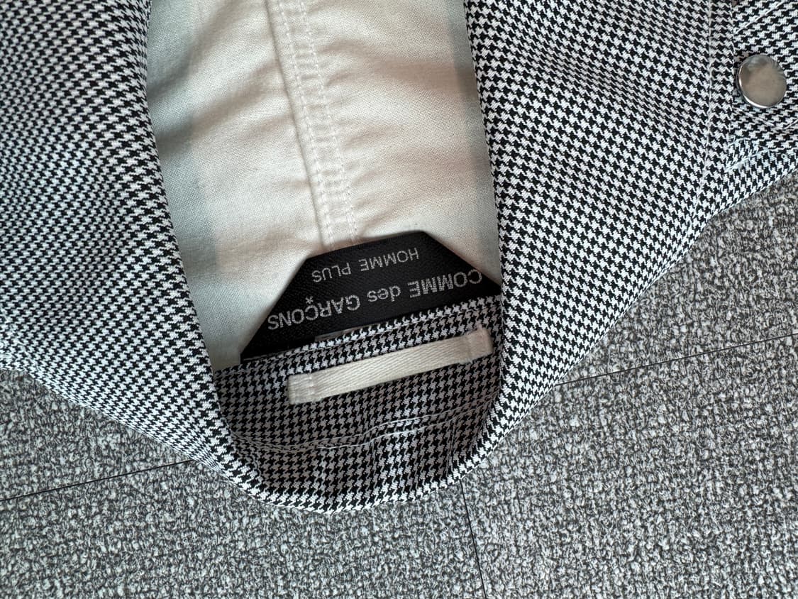 꼼데가르송 옴므 플러스 하운드투스 사선 체크 라이더자켓 S 상품이미지7