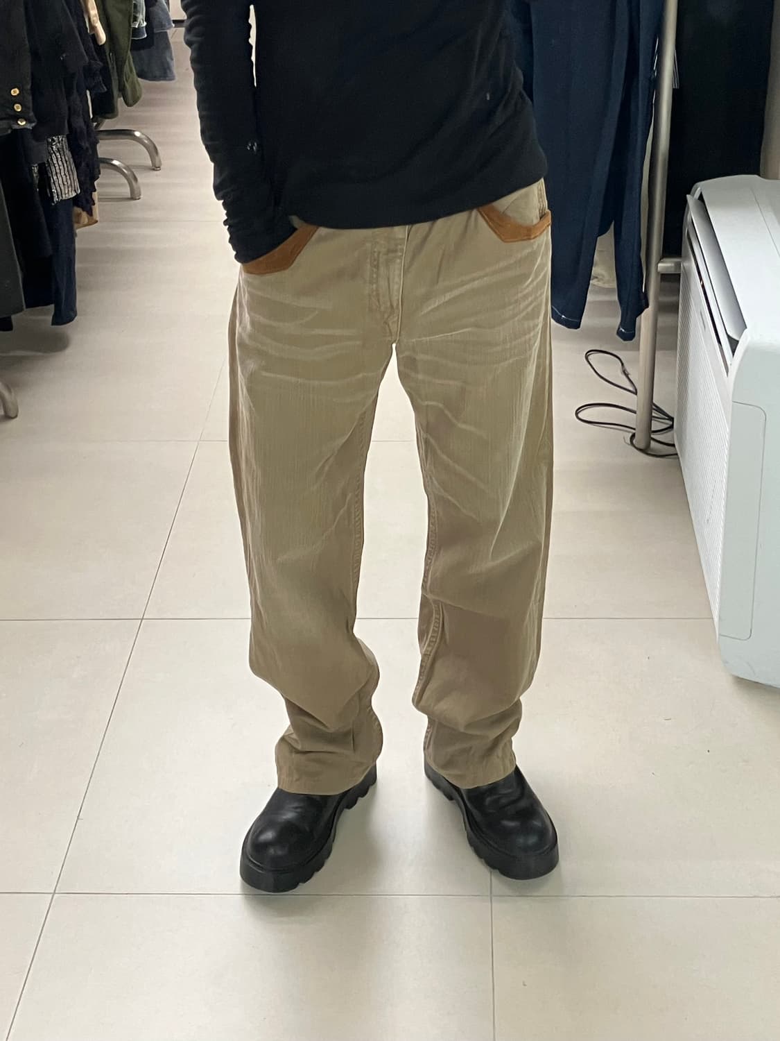 에드윈 웨스턴 베이지 워싱 코튼 팬츠 32 상품이미지6