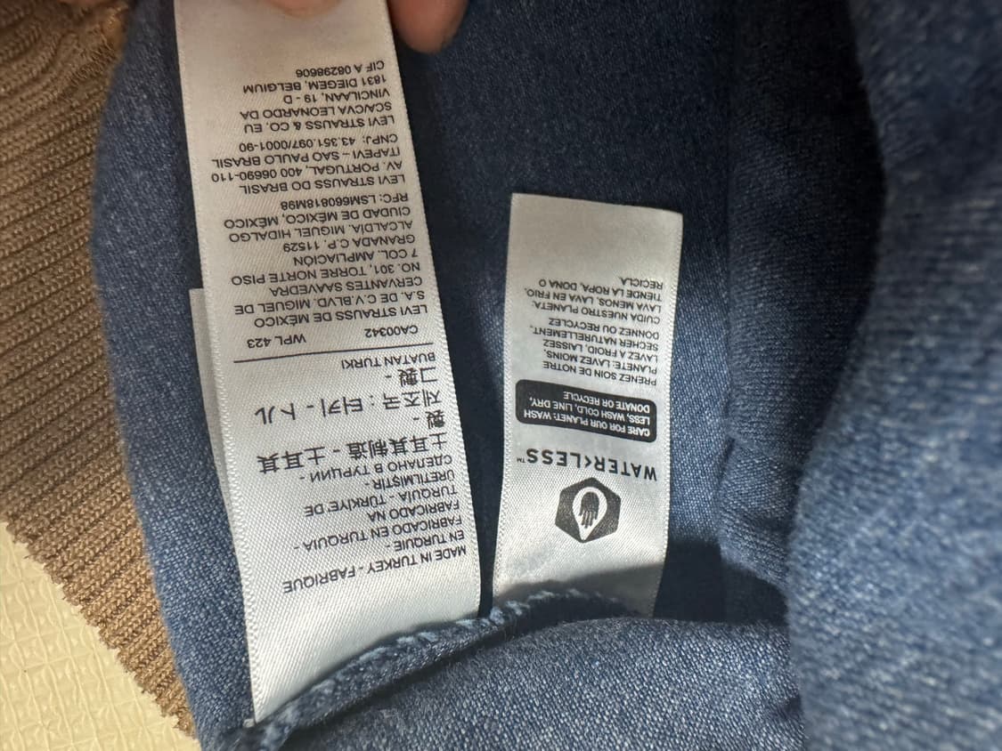 리바이스 데님 후드집업 라지 상품이미지3