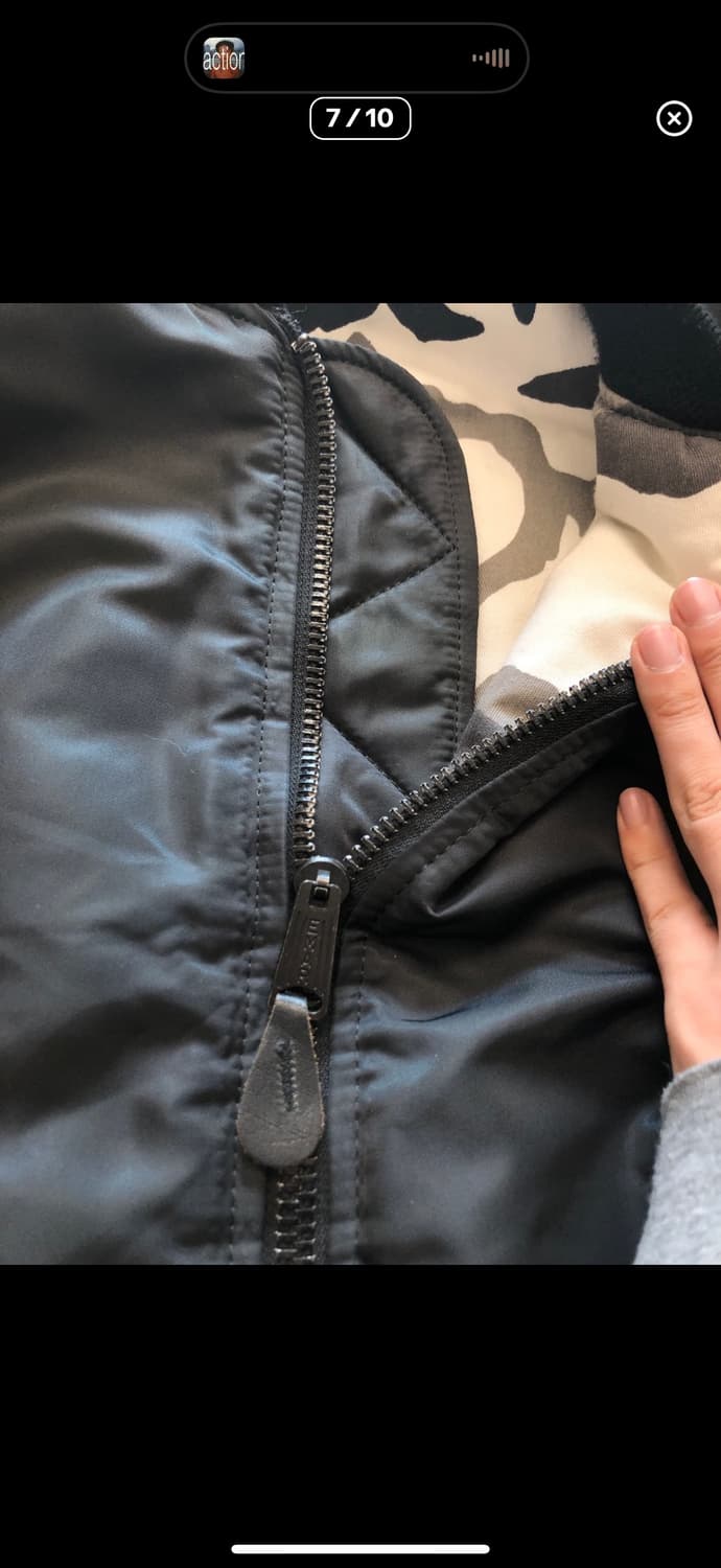 90s HOPE mfg 블랙 MA-1 시티 카모 안감 상품이미지7