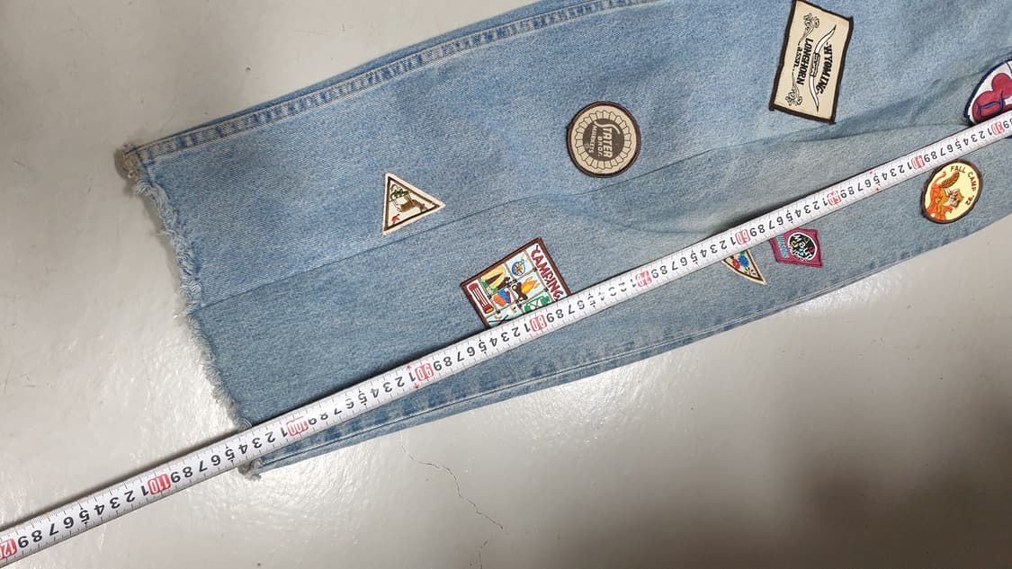 Levi's 리사이클 패치   빈티지 벌룬데님 청바지34 상품이미지4