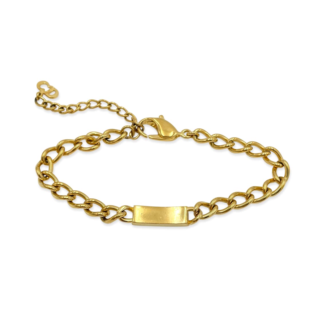 디올 로고 ID바 금장 체인 팔찌 상품이미지3