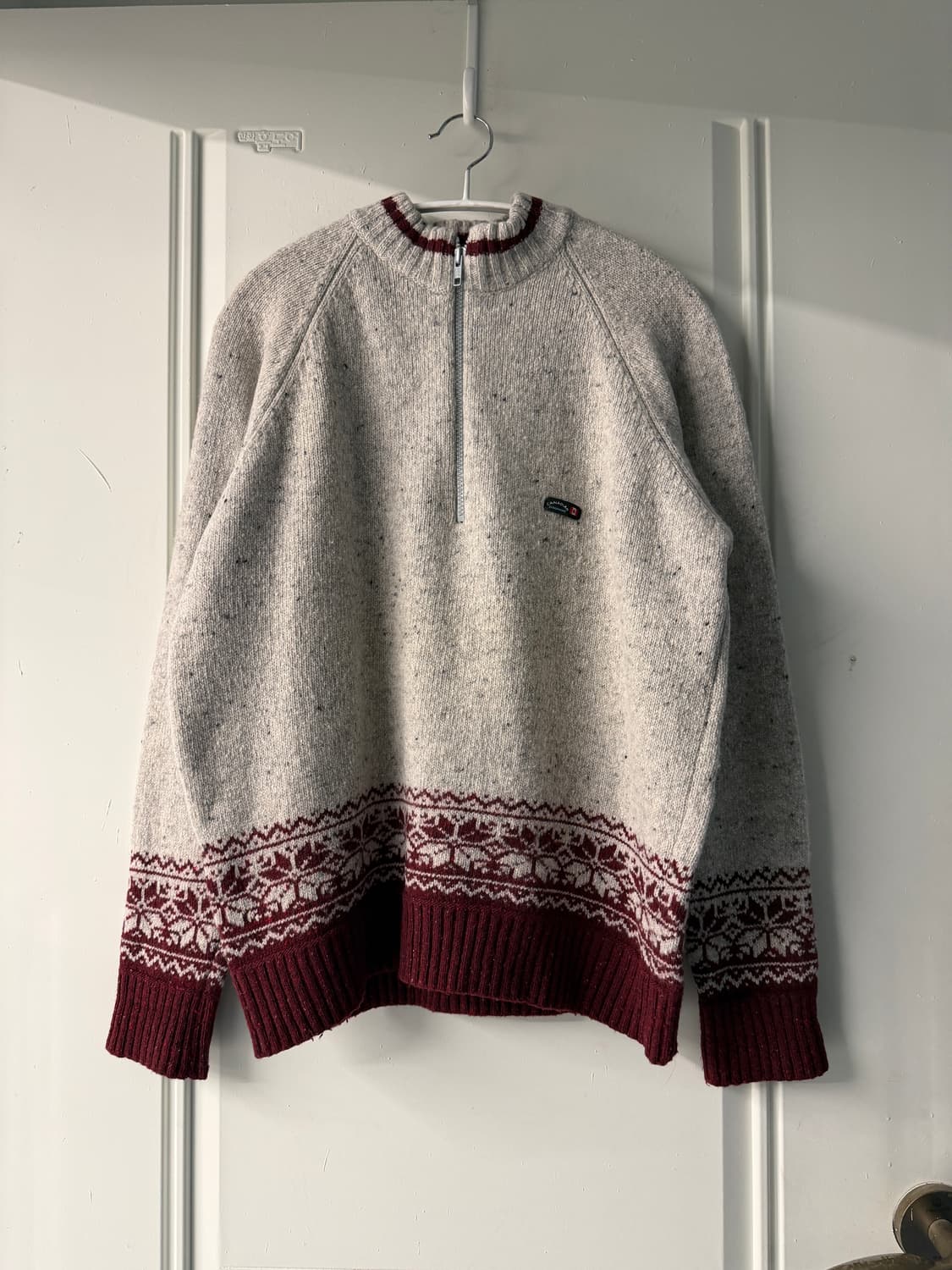 이태리 노르딕 패턴 반집업 니트 스웨터 상품이미지4