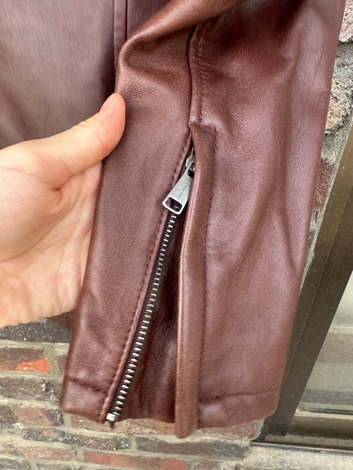 Andrew Marc 레더 자켓 브릭색 상품이미지6