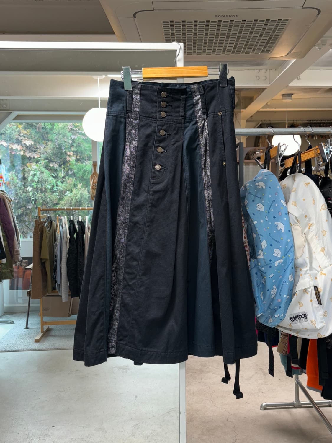 Frapbois 멀티 패브릭 롱스커트 상품이미지1