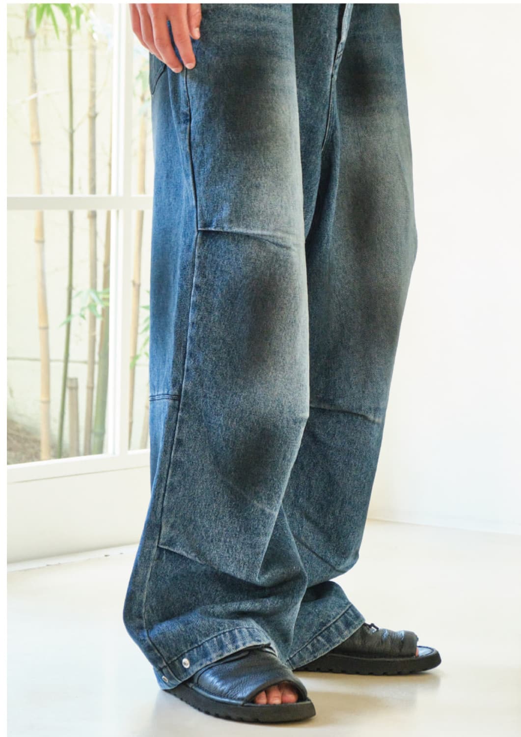 디더블유에스이 DWSE 더티 워싱 데님 팬츠 L 상품이미지3