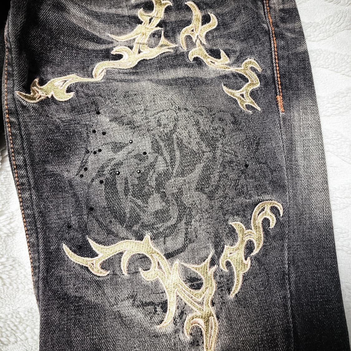 TORNADO MART Embroidery Flare Pants 상품이미지3