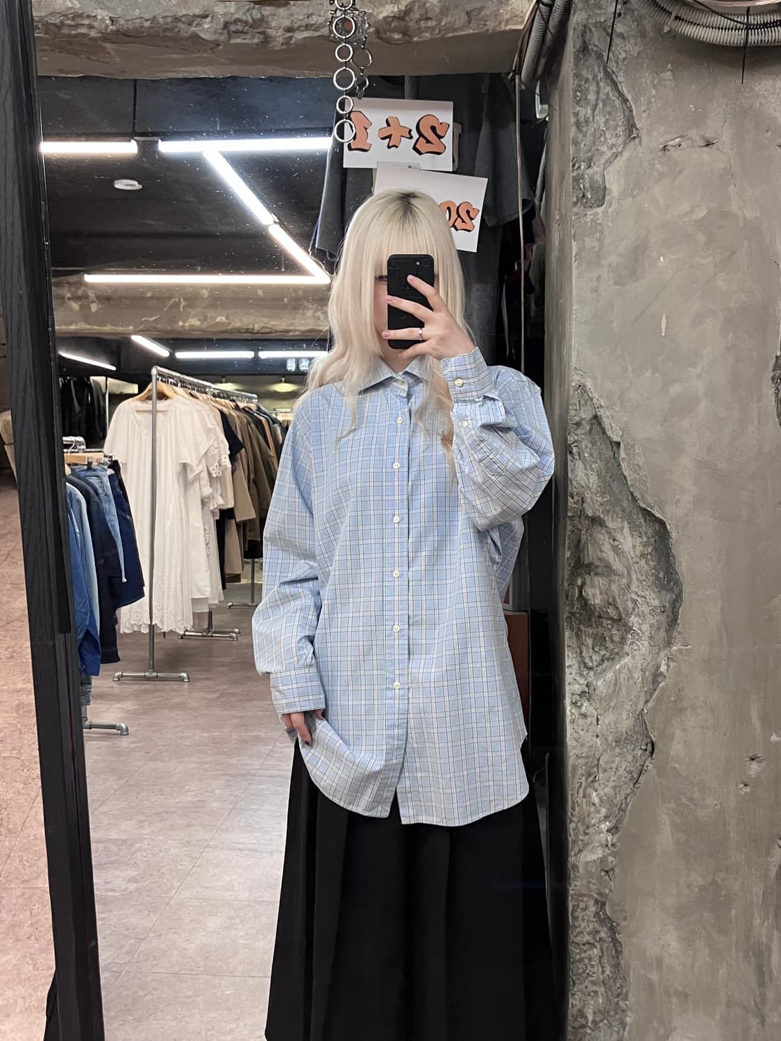 폴로 랄프로렌 체크 셔츠 스카이블루 #csz4103 상품이미지2