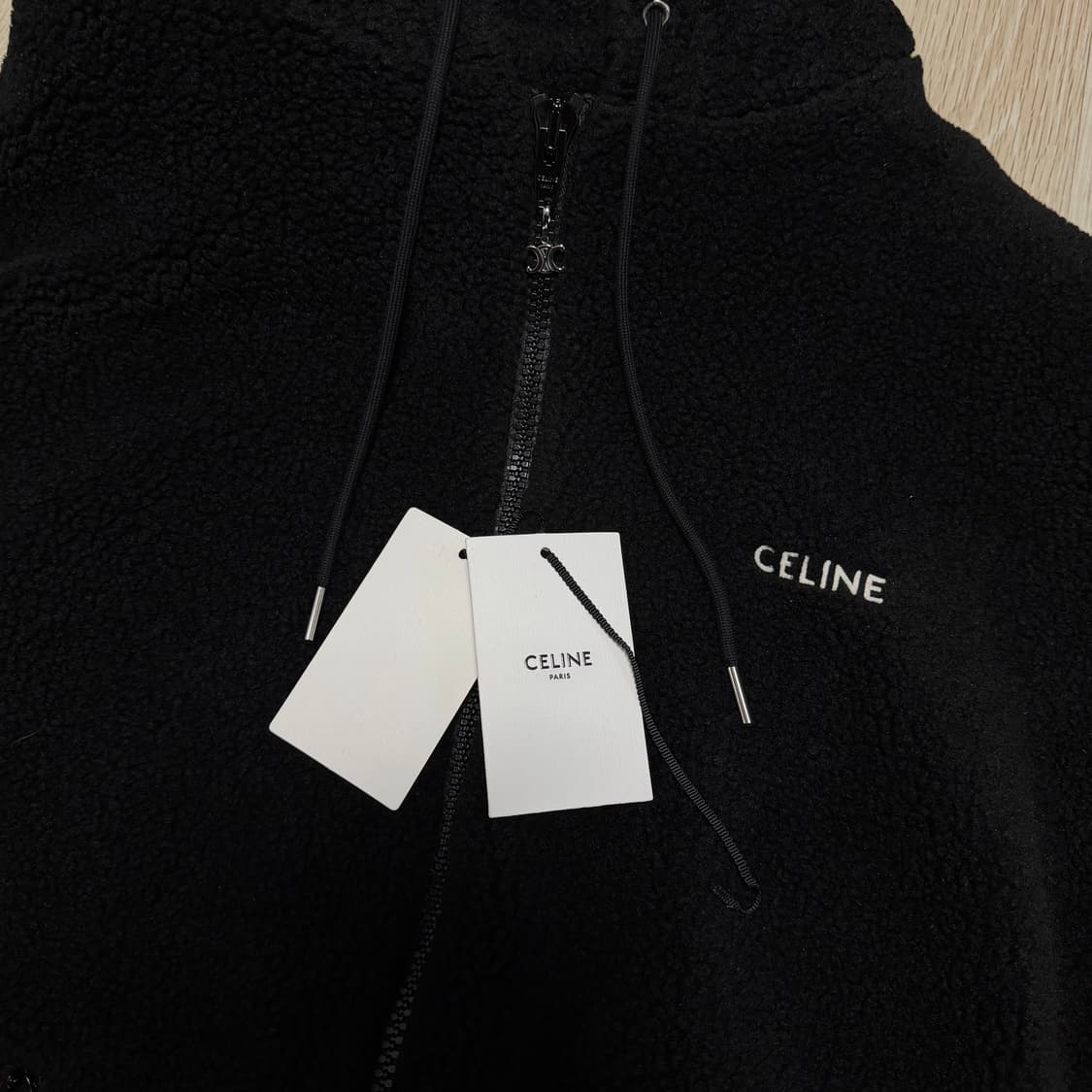 [블랙 XL/새상품급]셀린느 오슬롯 프린트 플리스 후드 후리스 상품이미지3