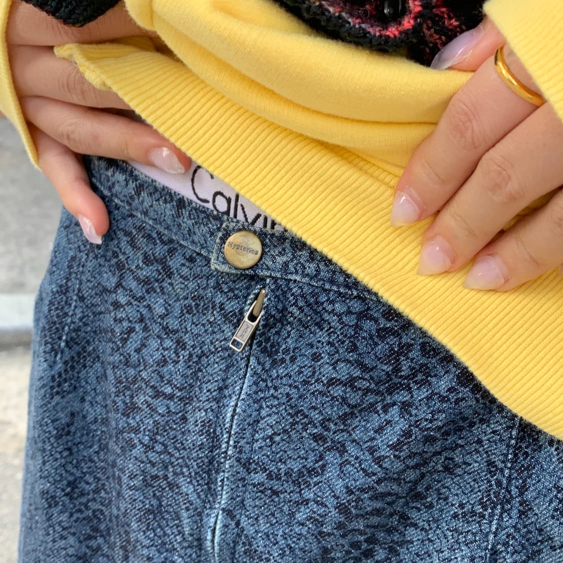 히스테릭 글래머 데님 스네이크 스킨 스커트 상품이미지5