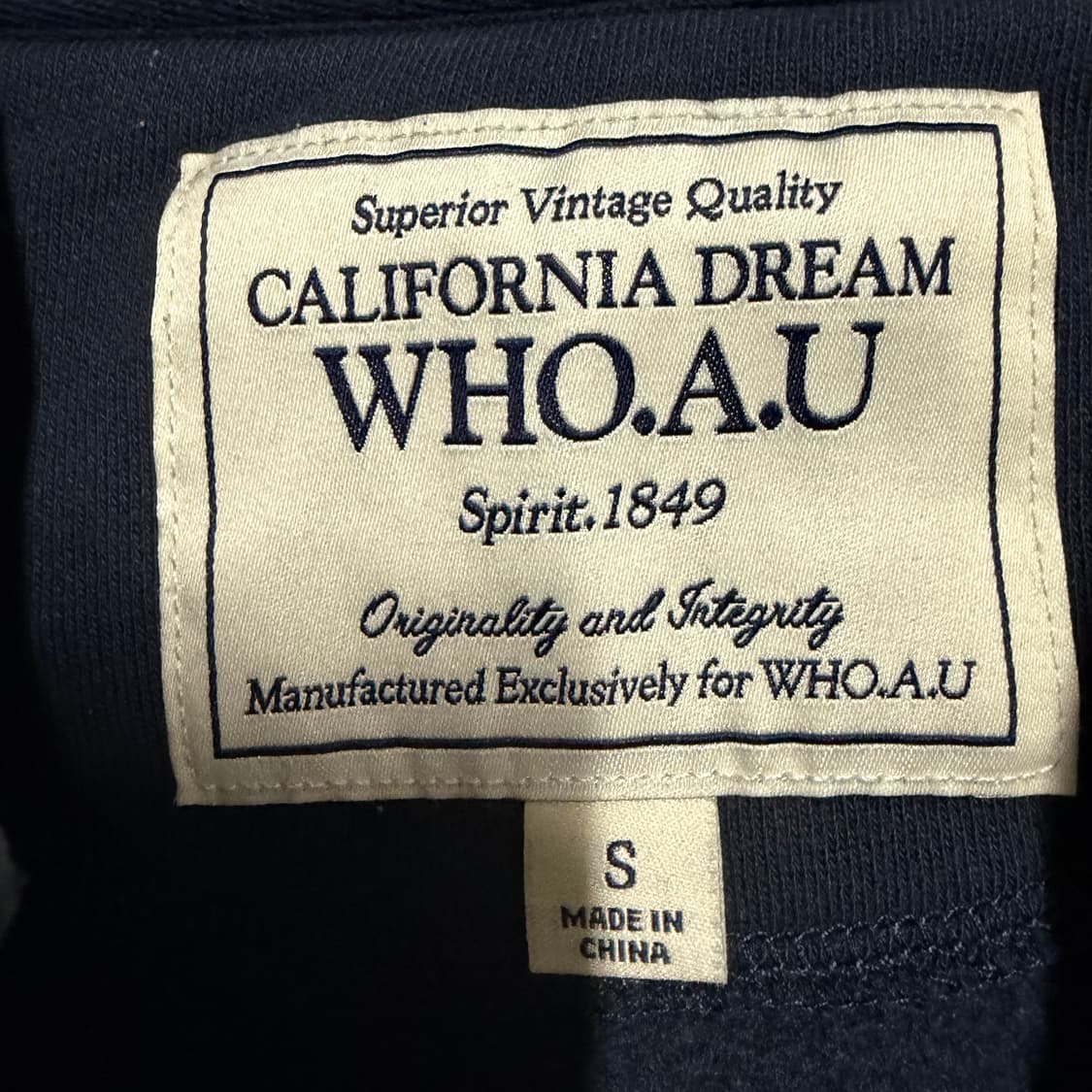 후아유 네이비 후드집업 S 상품이미지3