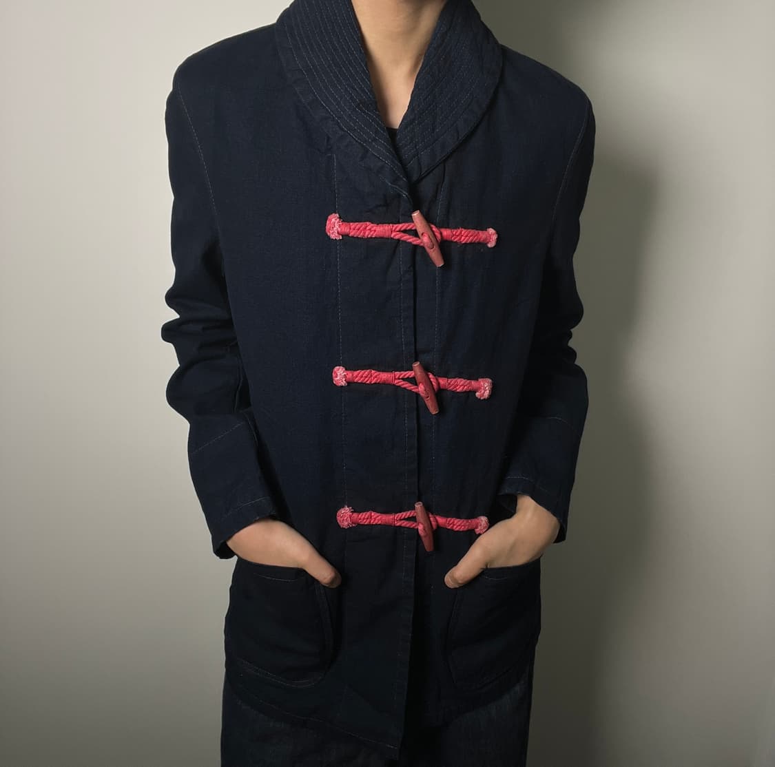 Schott perfecto 쇼트 퍼펙토 네이비 데님 더플 토글 자켓 S 상품이미지1