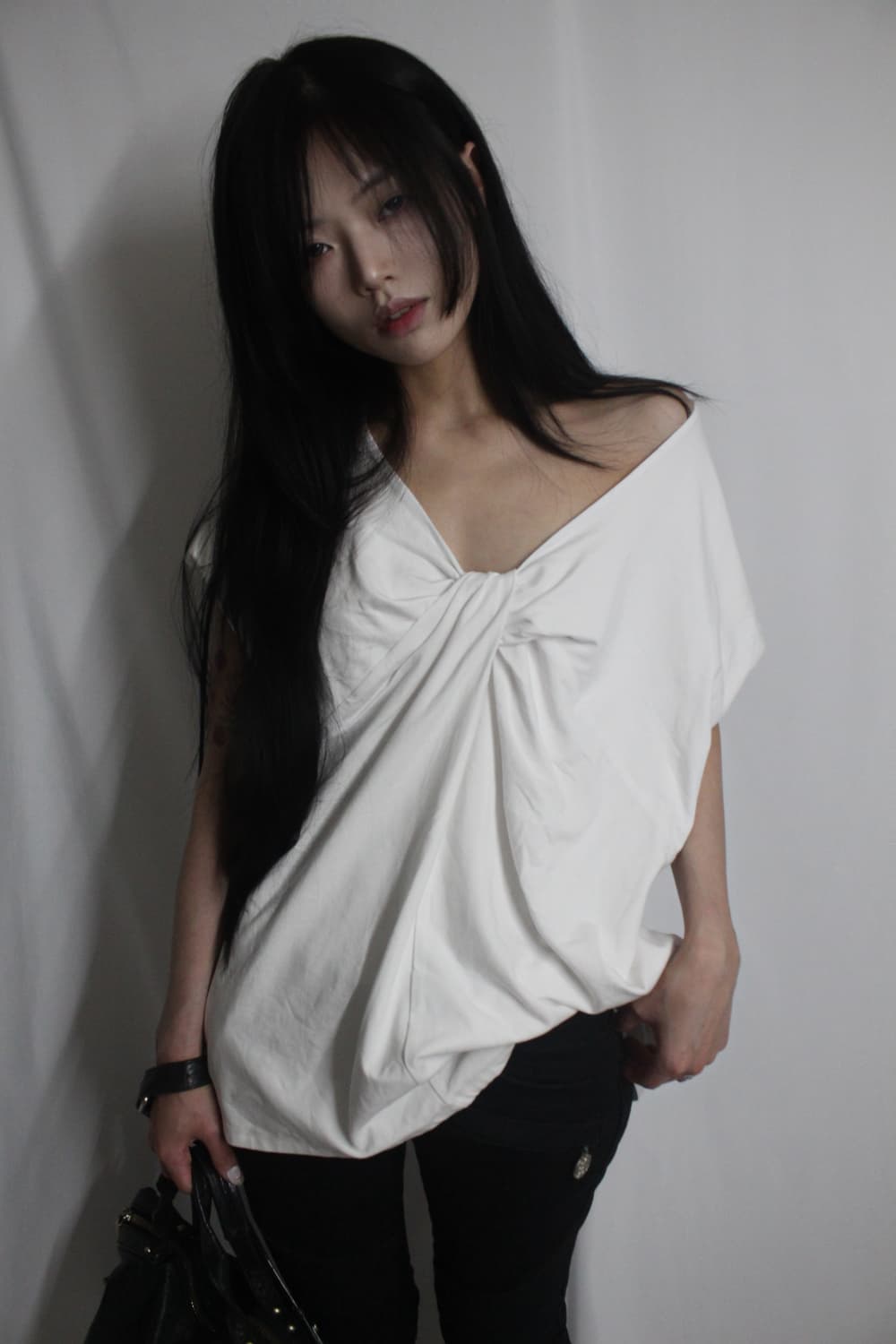 twist white maxi BOX top 상품이미지5