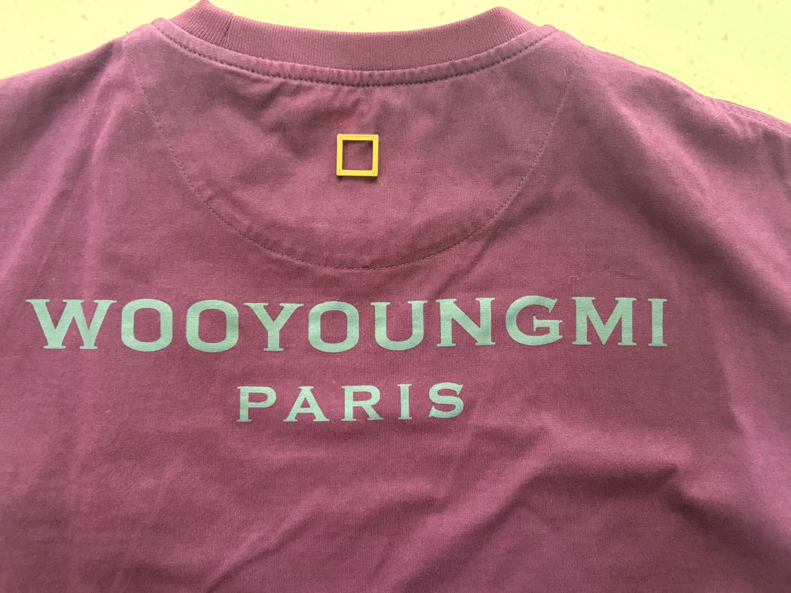 우영미 백로고 티셔츠 퍼플 (44) 상품이미지6