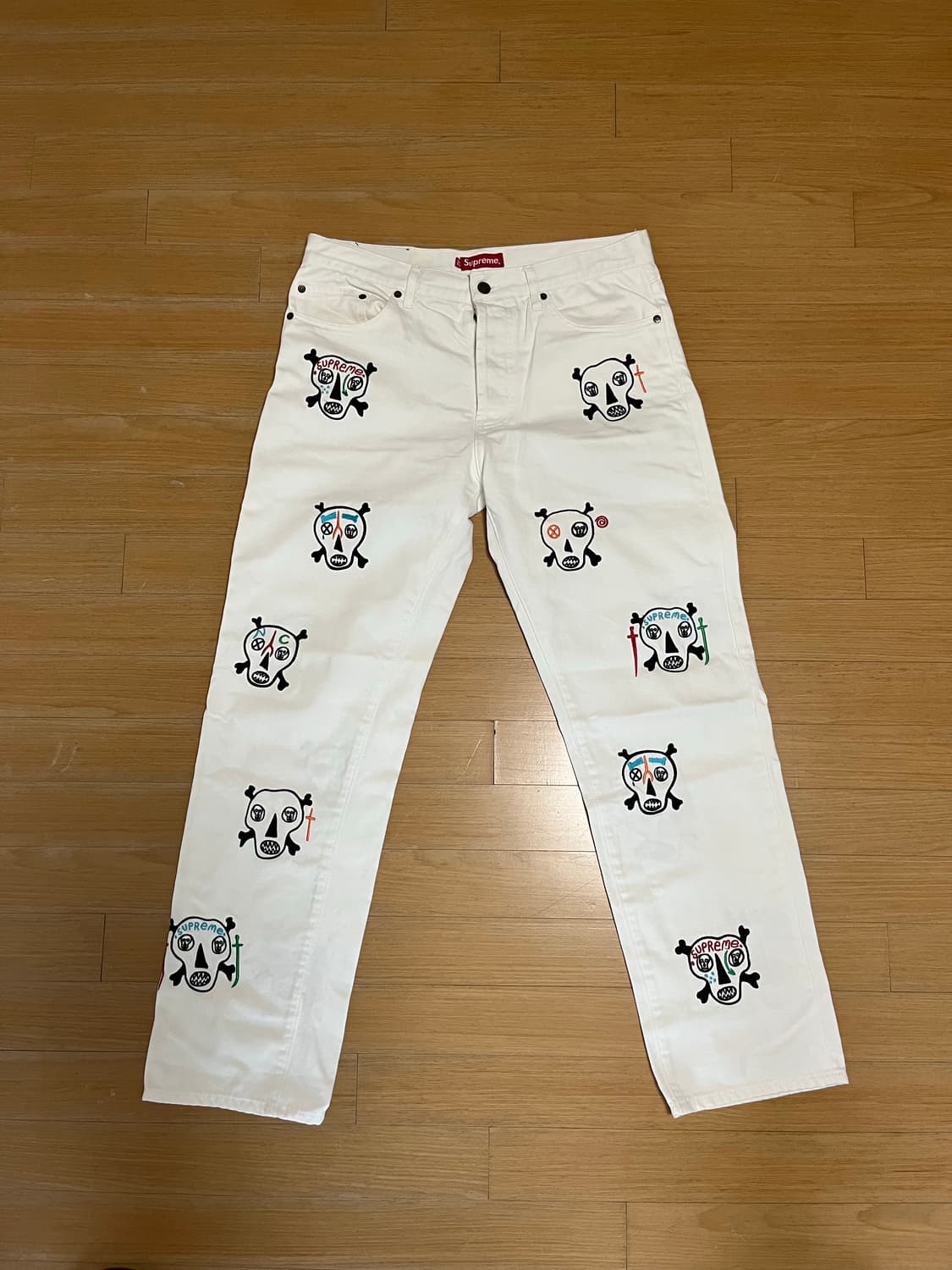 슈프림 x 클레이튼 패터슨 화이트 진 상품이미지1