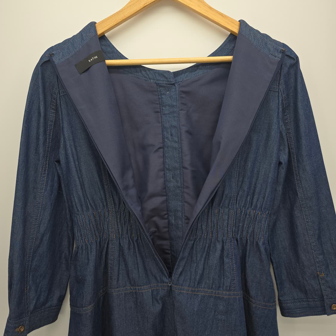 SATIN 데님 미니 원피스 S 상품이미지9