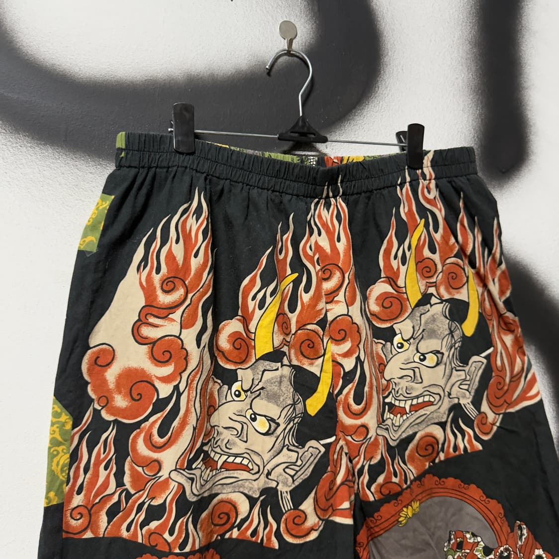 VTG 빈티지 재패니즈 오리엔탈 올드스쿨 타투 프린팅 쇼트 팬츠 상품이미지3