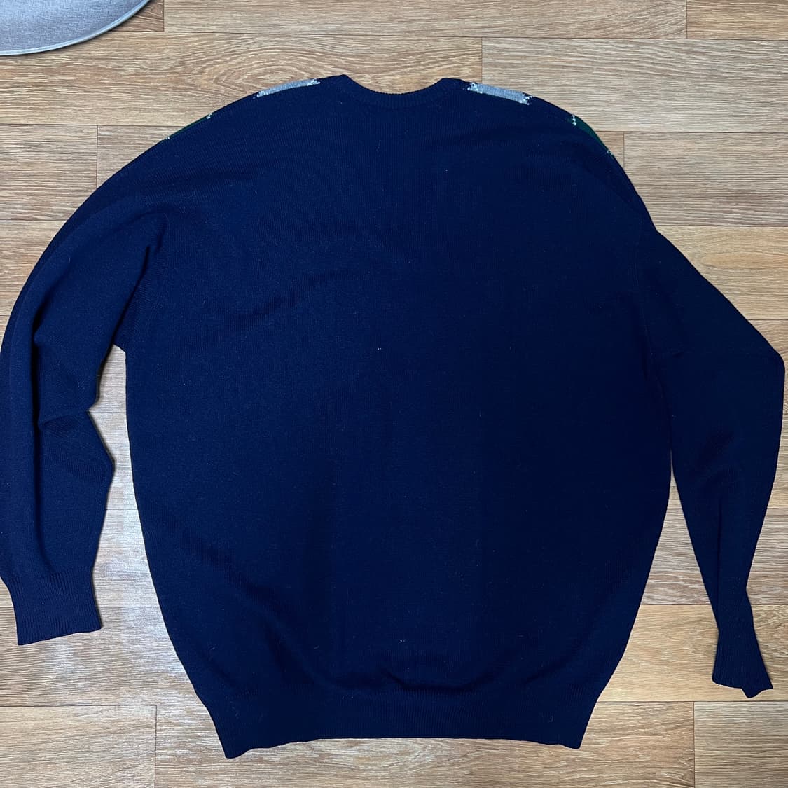 빈티지 네이비 아가일 니트 상품이미지2