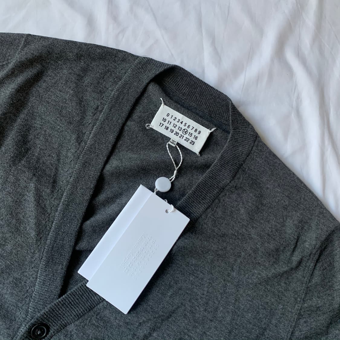 M(100) 마르지엘라 엘보패치 울 가디건 그레이 상품이미지3