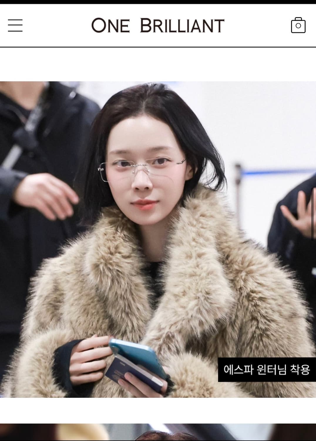 새제품/ 에스파 윈터 안경 원브릴리언트 무태 안경 Juana-OB486 상품이미지1