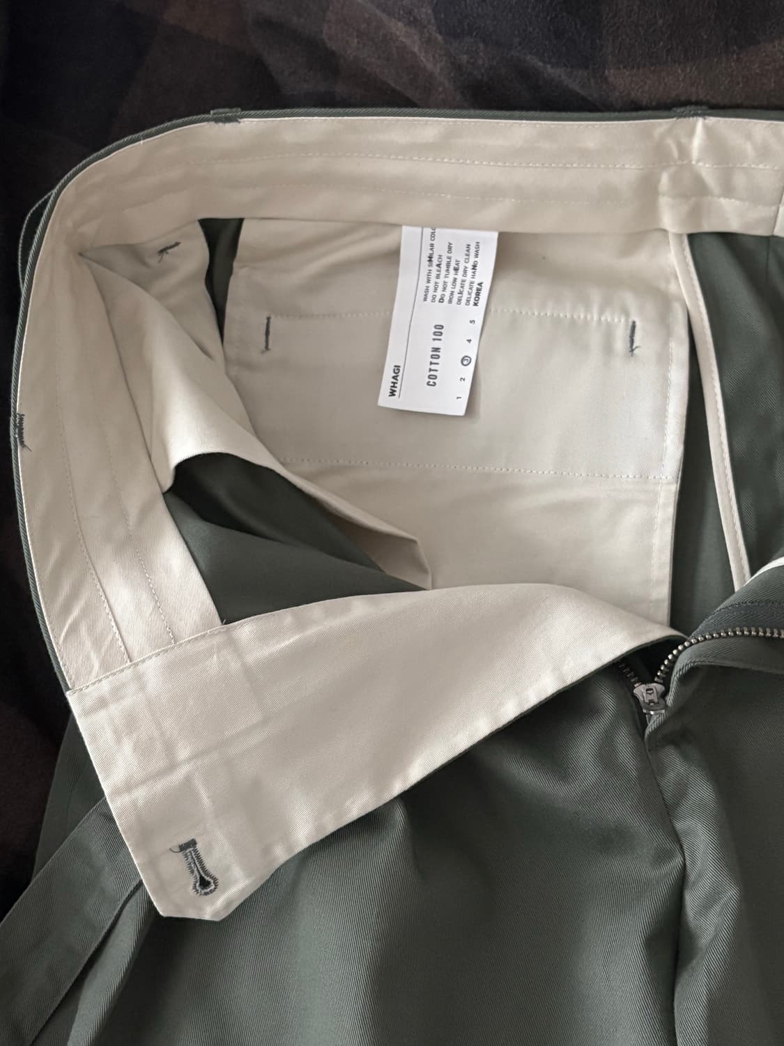 와기 벨티드 팬츠 - 밀리터리 그린 3사이즈 상품이미지8