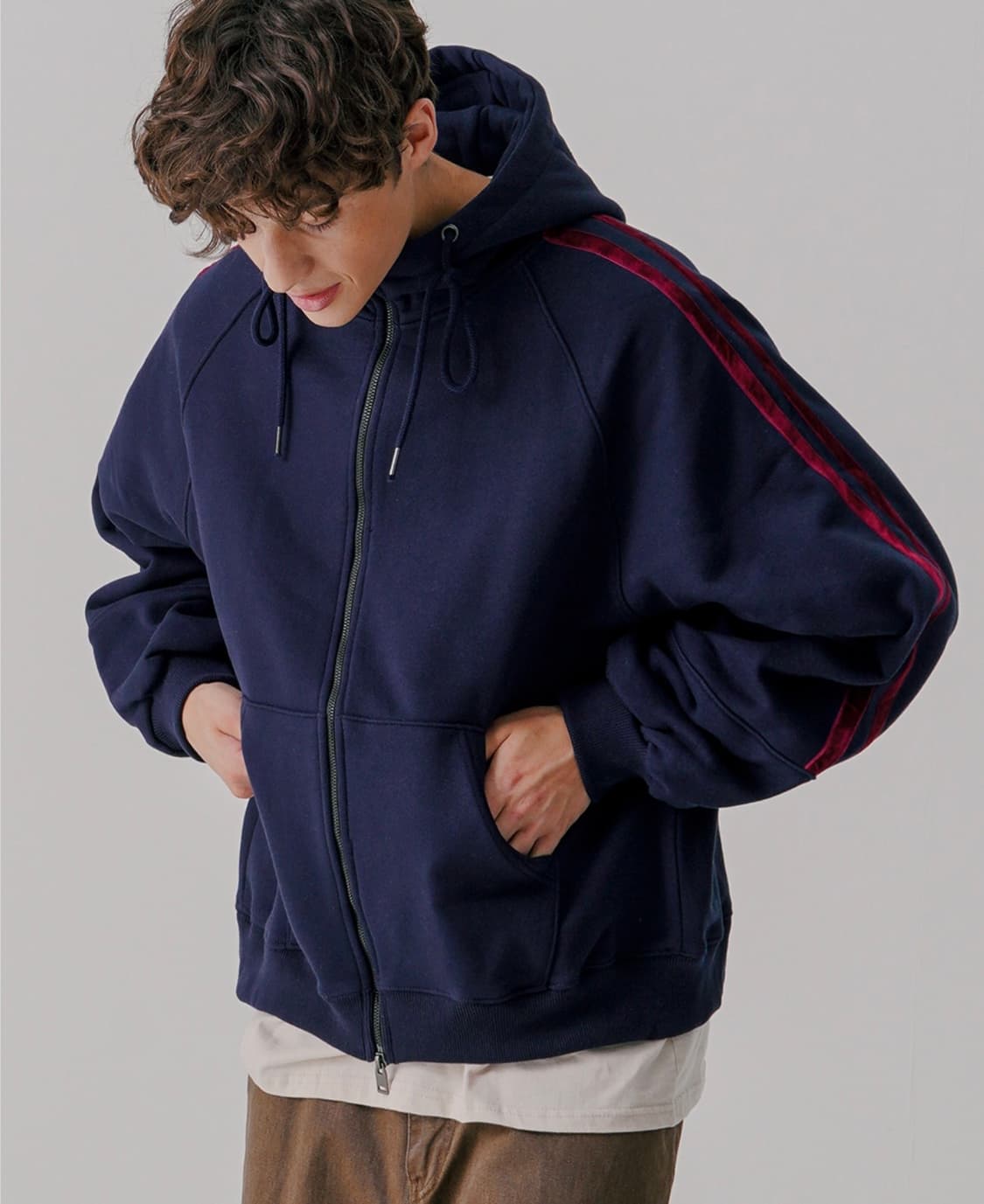 네이비 후드집업 상품이미지4