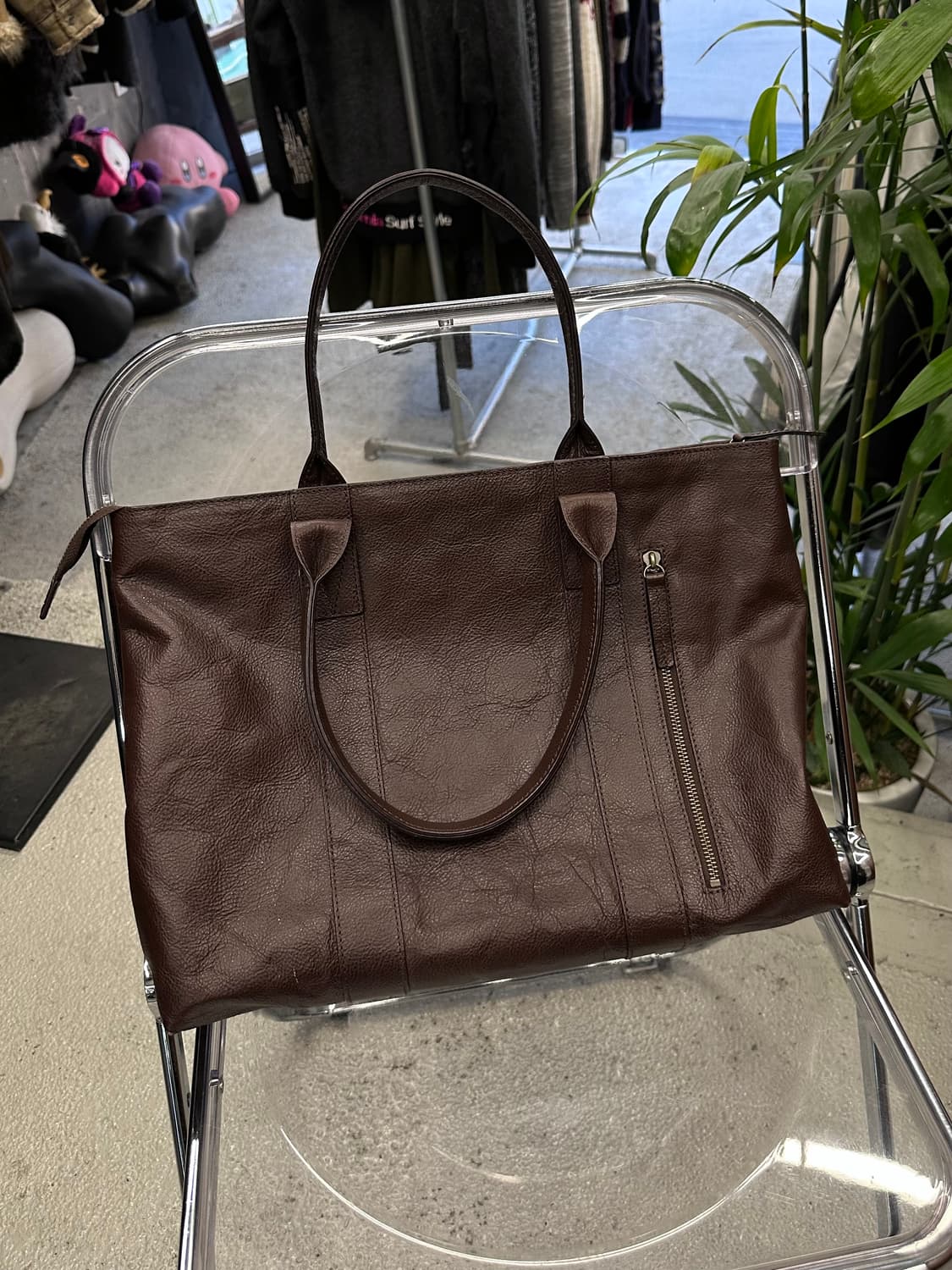 brown leather shoulder bag 상품이미지1